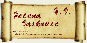 Helena Vasković vizit kartica